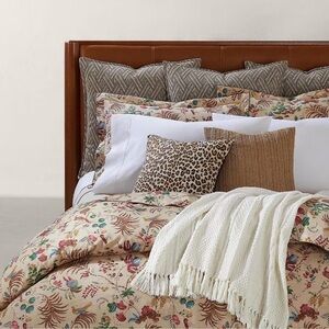 NEW $375 Ralph Lauren Marin‎ Tropical Print Duvet Cover Full/Queen Cotton